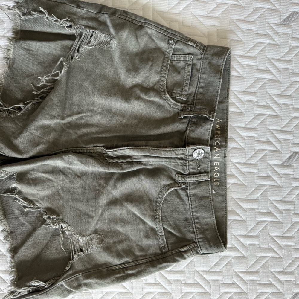 American Eagle Outfitters High Waist Olive Shorts